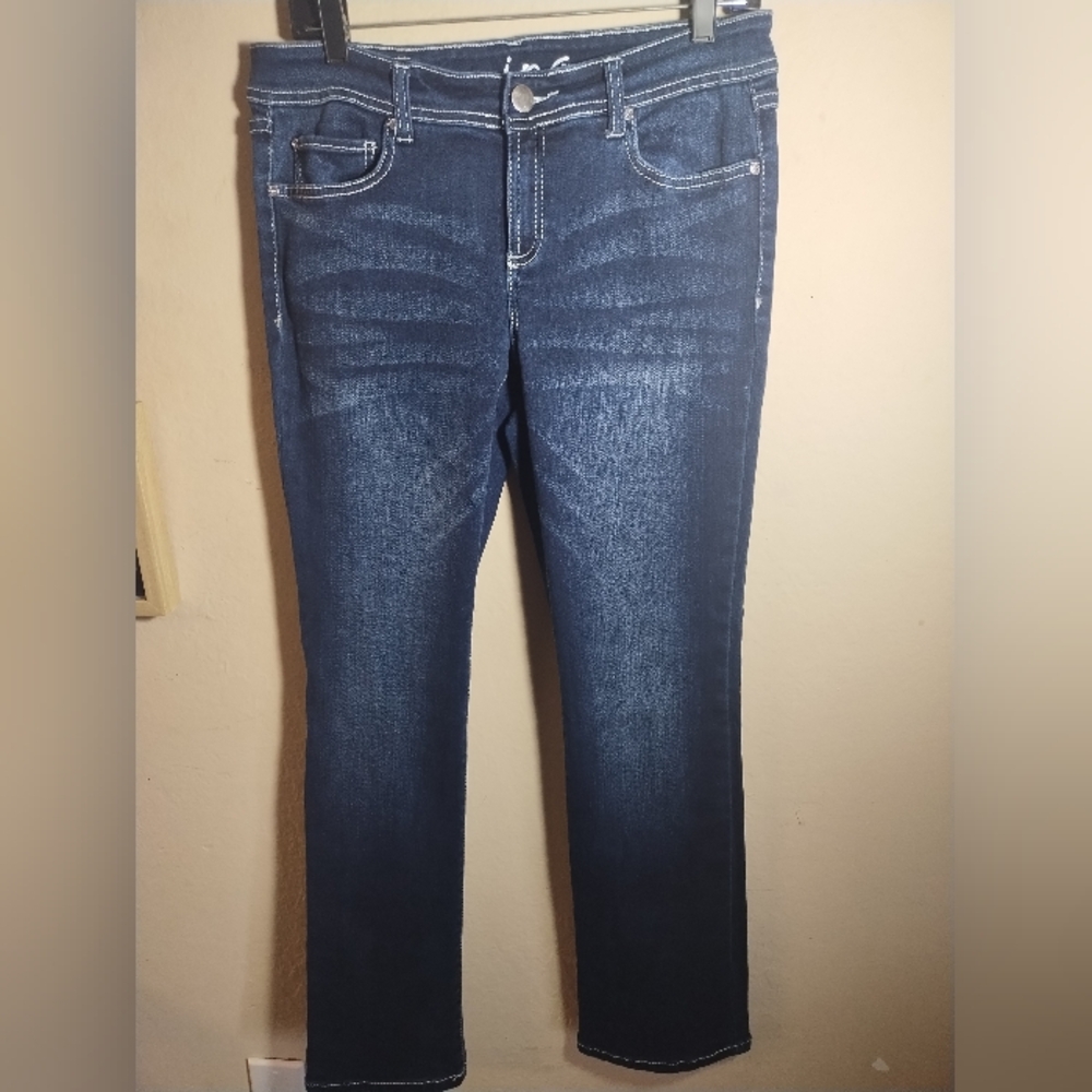 Inc Jeans Boot Leg Regular Fit Bling Blue Jeans Western Cowgirl Bootcut